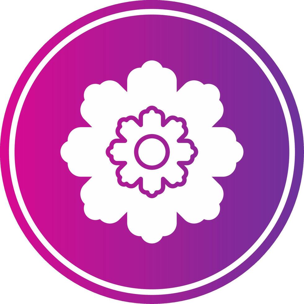 Fringed Dianthus Glyph Gradient Circle Icon vector