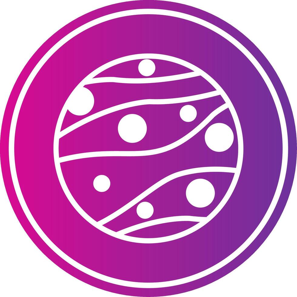 Mars Glyph Gradient Circle Icon vector