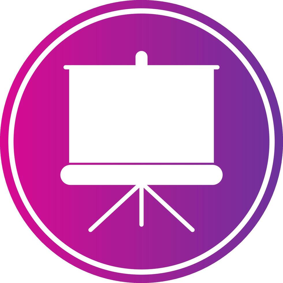 Presentation Glyph Gradient Circle Icon vector