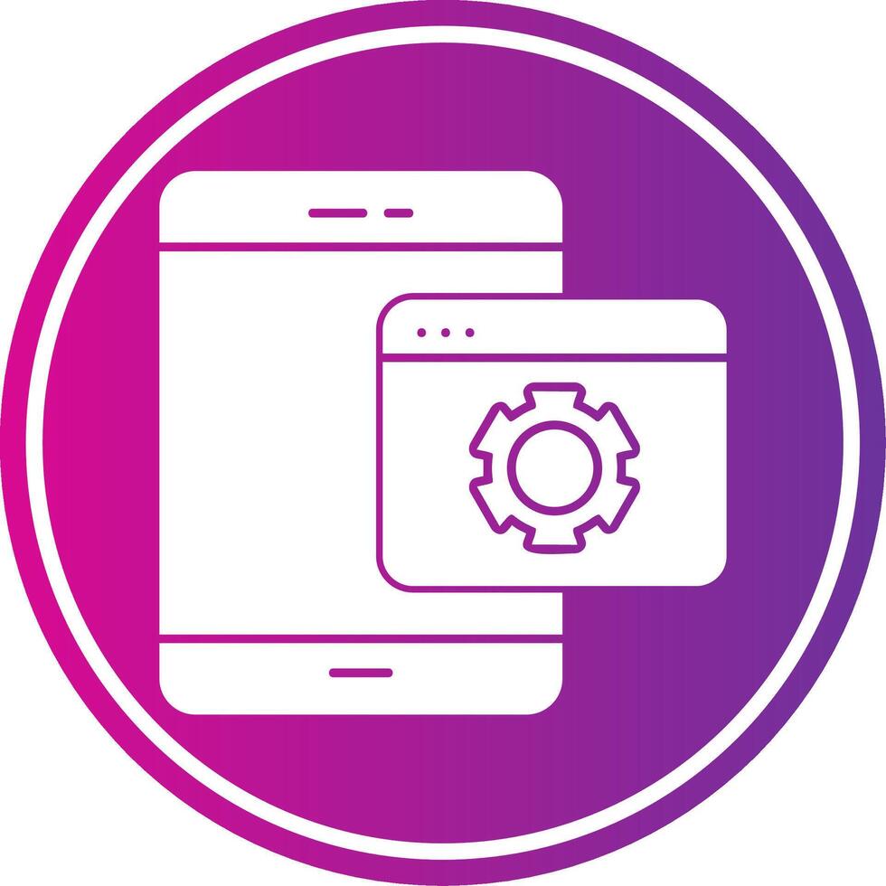Web Optimization Glyph Gradient Circle Icon vector