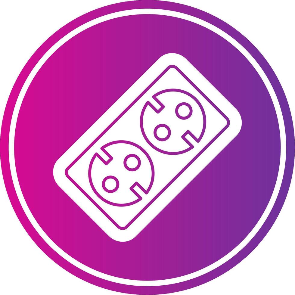 Socket Glyph Gradient Circle Icon vector