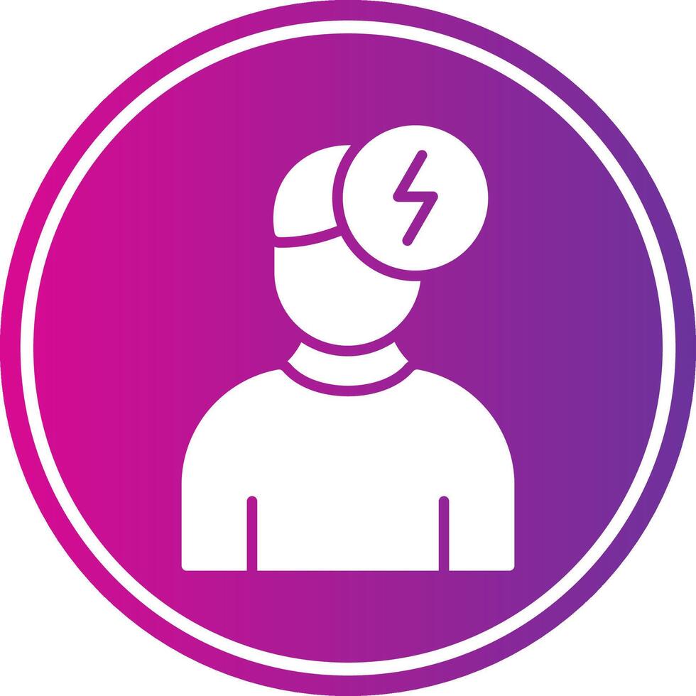 Brainstorming Glyph Gradient Circle Icon vector