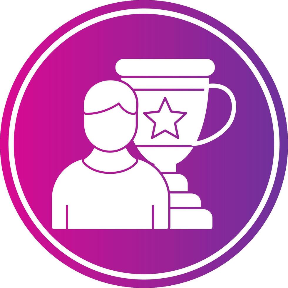 Motivation Glyph Gradient Circle Icon vector