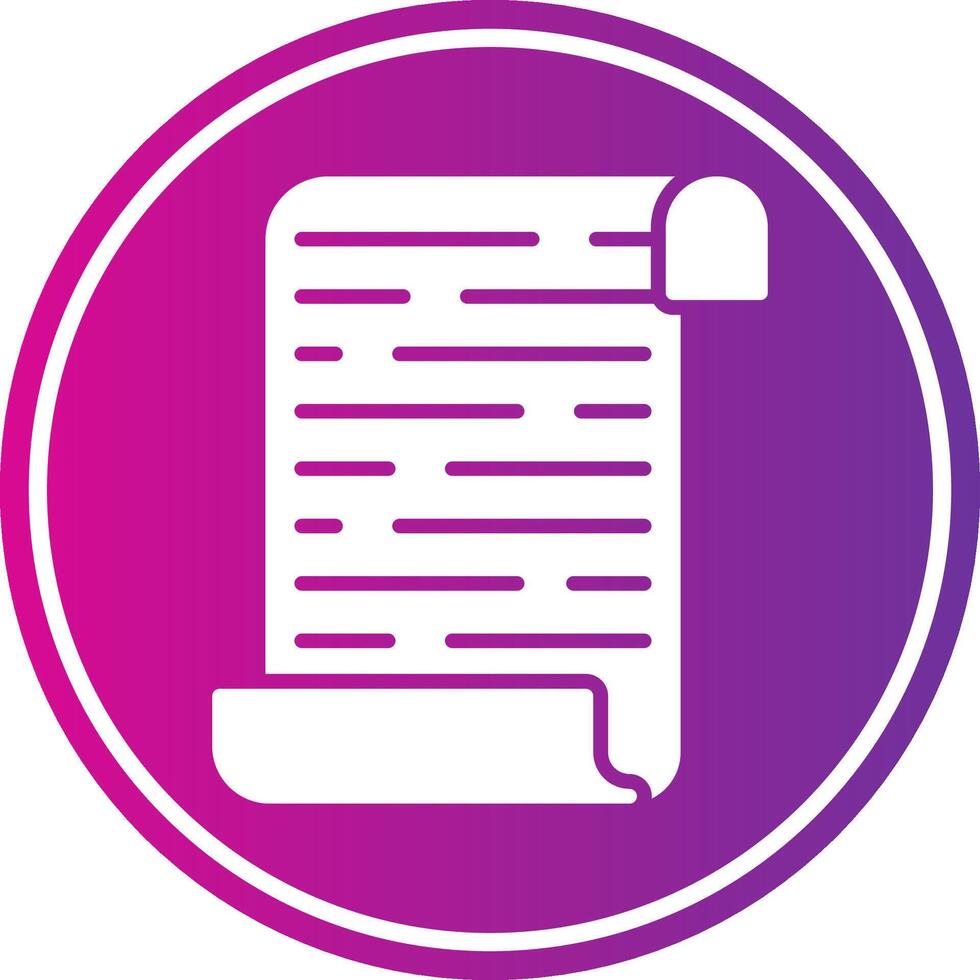 Script Glyph Gradient Circle Icon vector