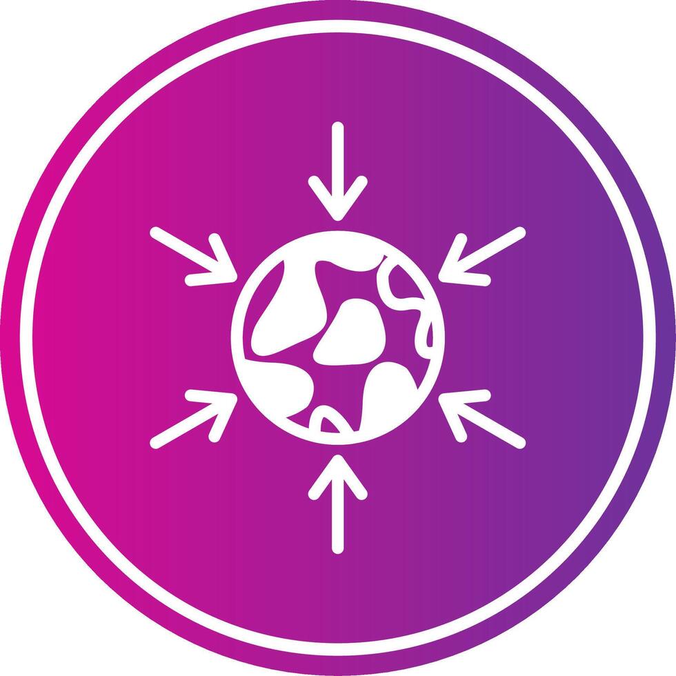 Gravity Glyph Gradient Circle Icon vector