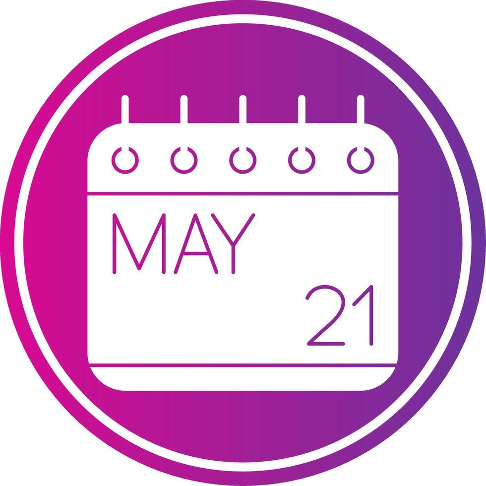 May Glyph Gradient Circle Icon vector