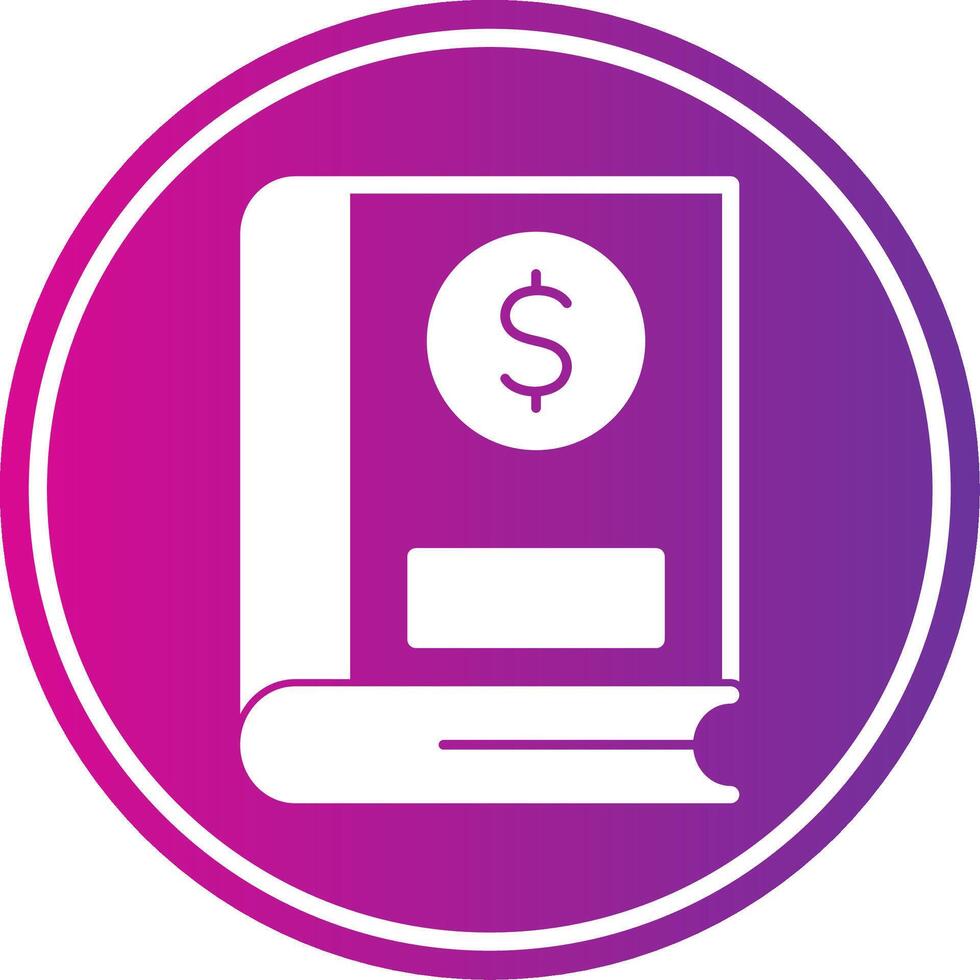 finance Glyph Gradient Circle Icon vector