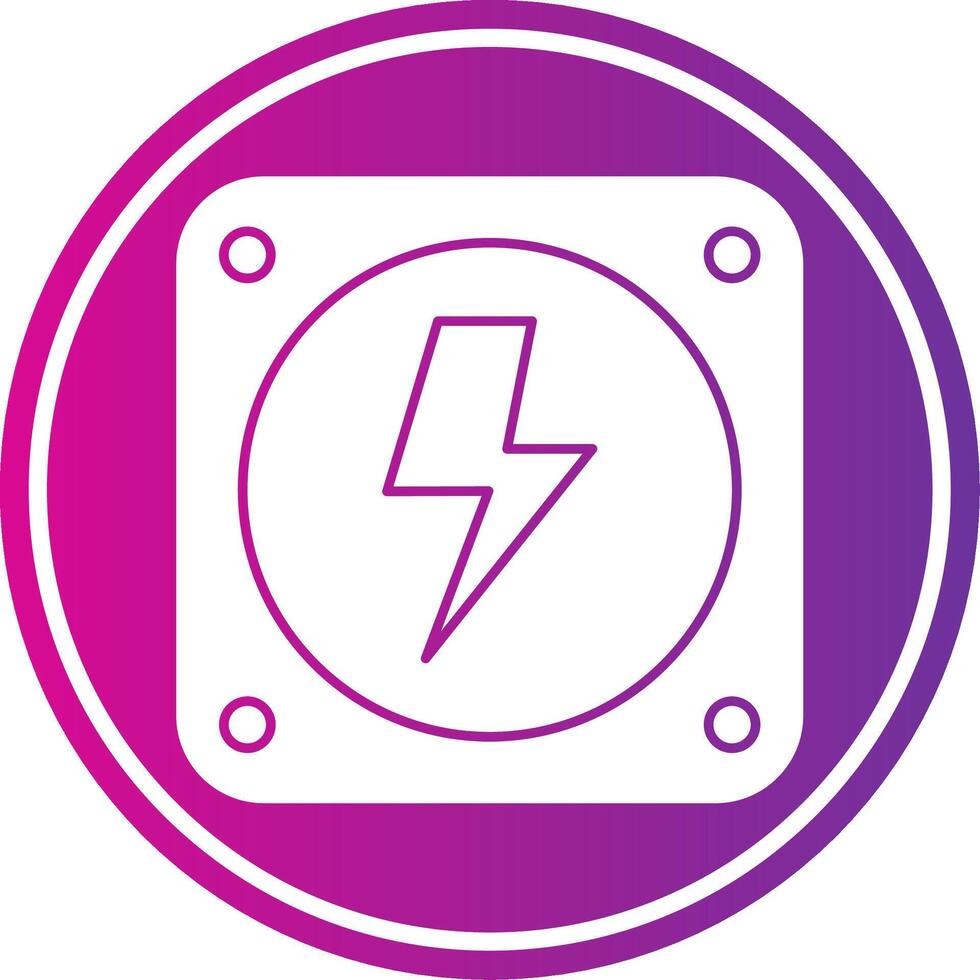 Electricity Glyph Gradient Circle Icon vector