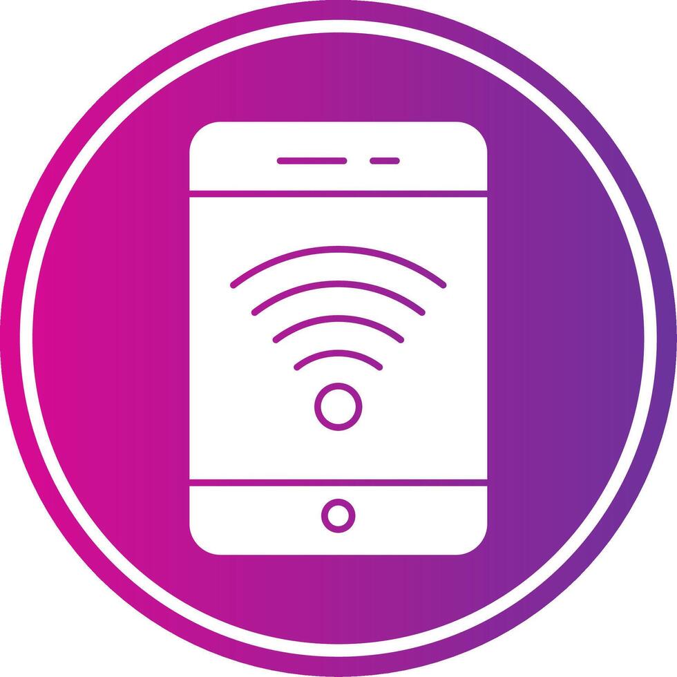 Wifi Glyph Gradient Circle Icon vector