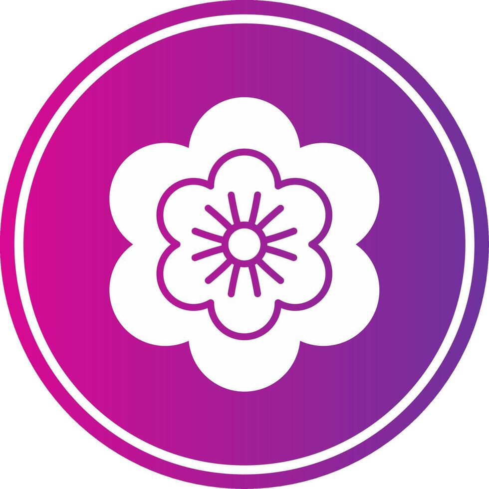 Geranium Glyph Gradient Circle Icon vector