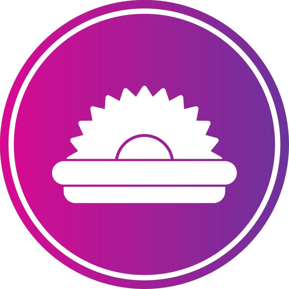 Saw Glyph Gradient Circle Icon vector