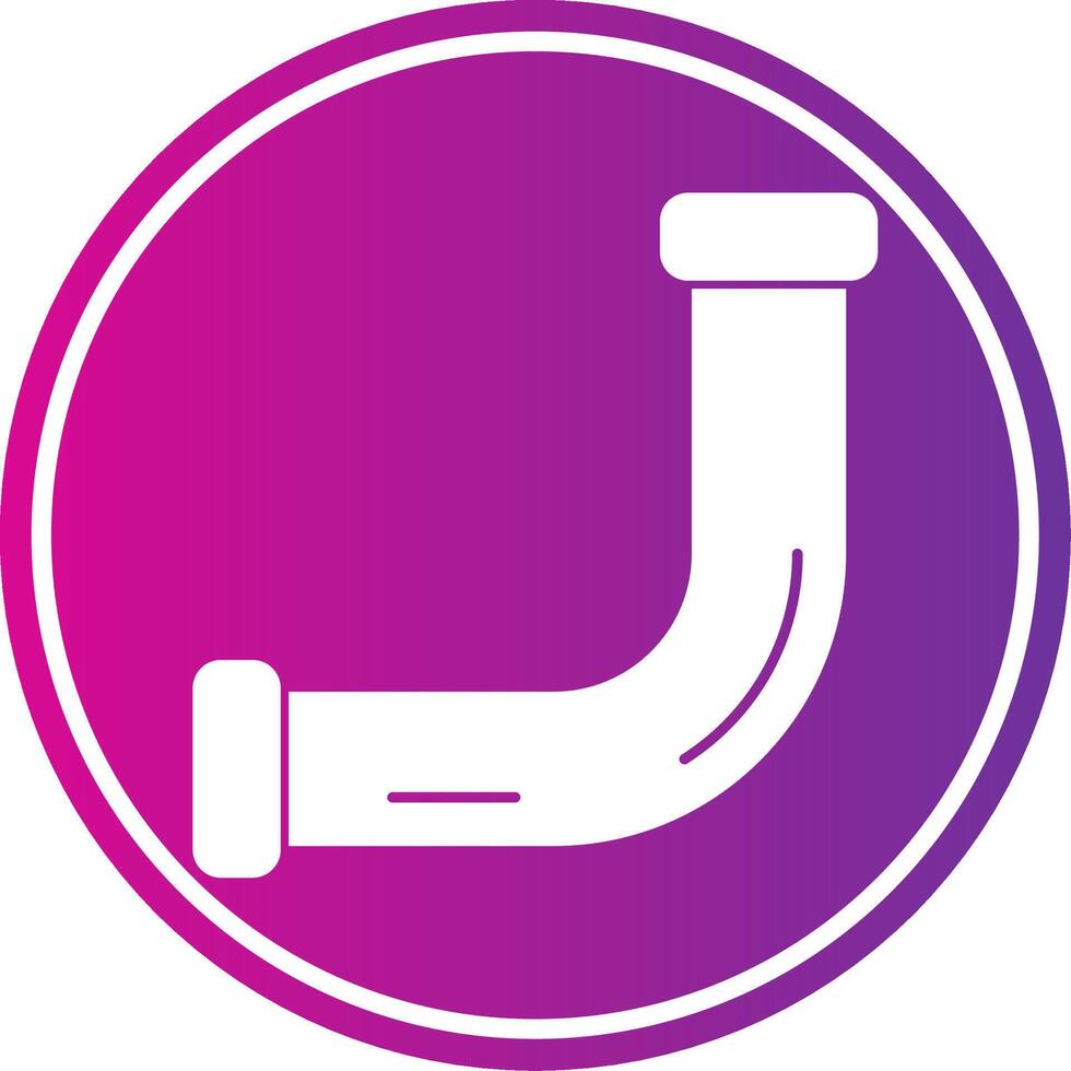 Pipe Glyph Gradient Circle Icon vector