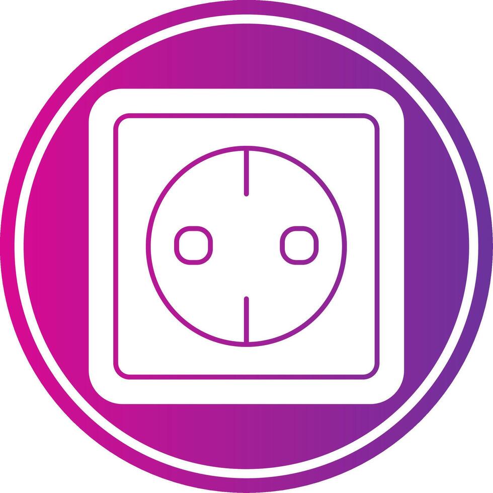 socket Glyph Gradient Circle Icon vector
