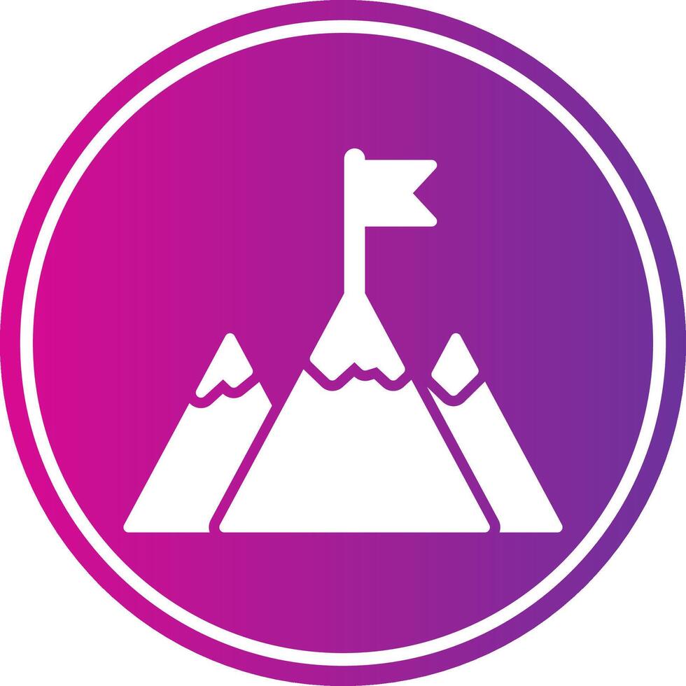Mission Glyph Gradient Circle Icon vector