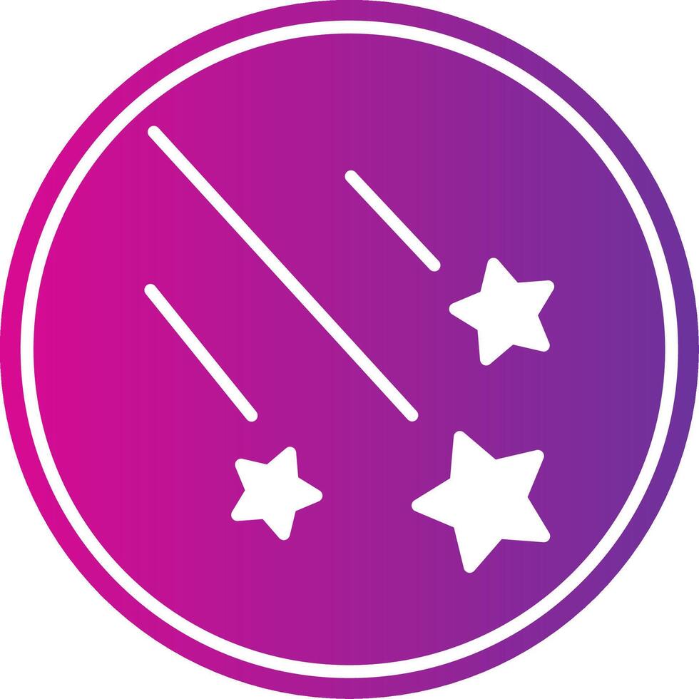Shooting Stars Glyph Gradient Circle Icon vector