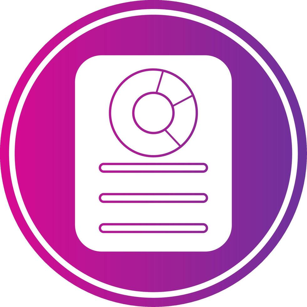 Pie Chart Glyph Gradient Circle Icon vector