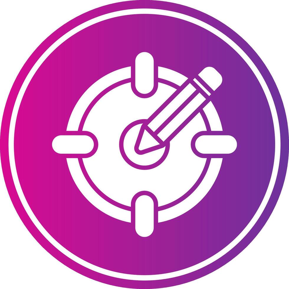 Target Audience Glyph Gradient Circle Icon vector
