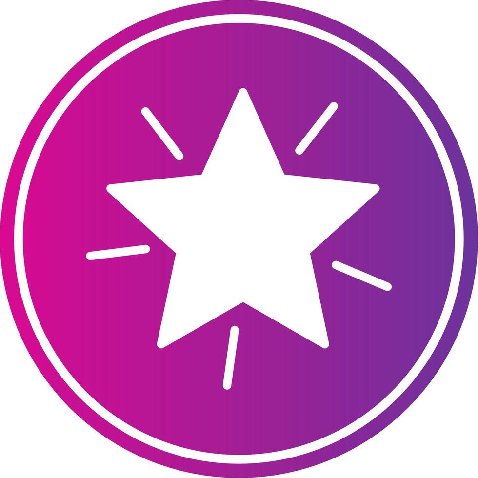 Star Glyph Gradient Circle Icon vector