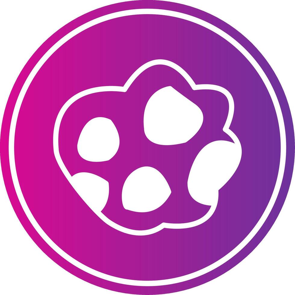 Asteroid Glyph Gradient Circle Icon vector