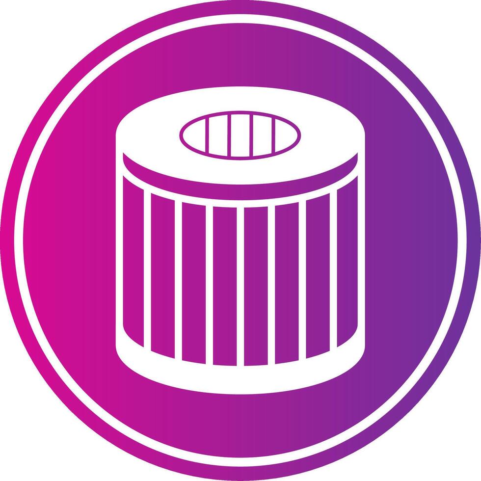 Oil Filter Glyph Gradient Circle Icon vector