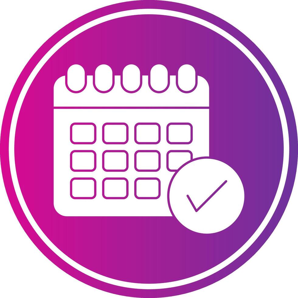 Schedule Glyph Gradient Circle Icon vector