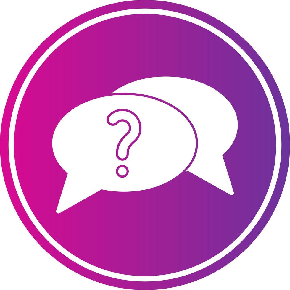 Question Glyph Gradient Circle Icon vector
