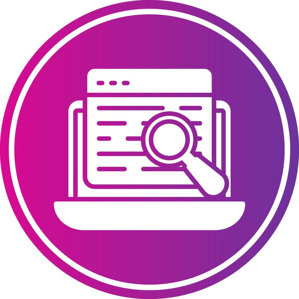 Search Data Glyph Gradient Circle Icon vector