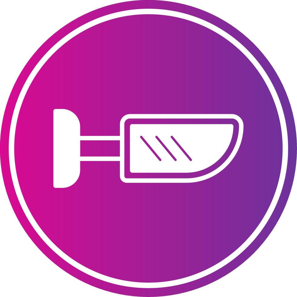 Side Mirror Glyph Gradient Circle Icon vector
