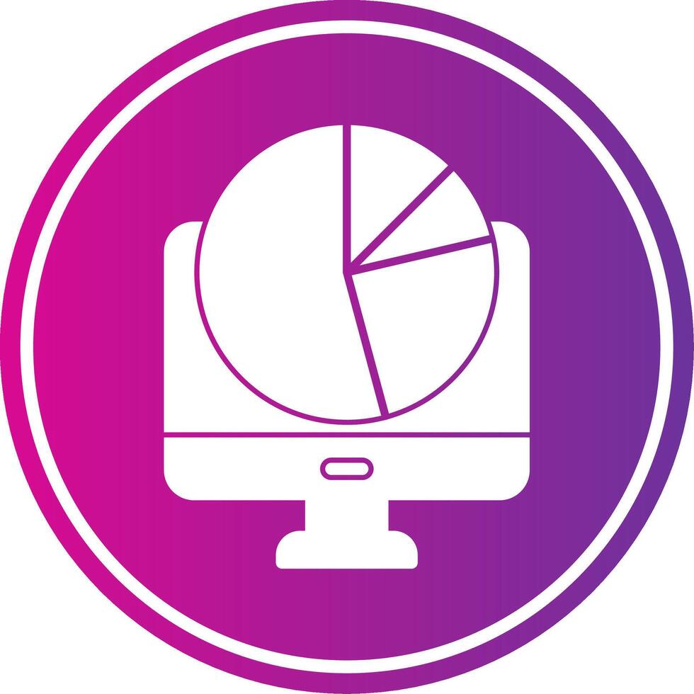 Statics Glyph Gradient Circle Icon vector