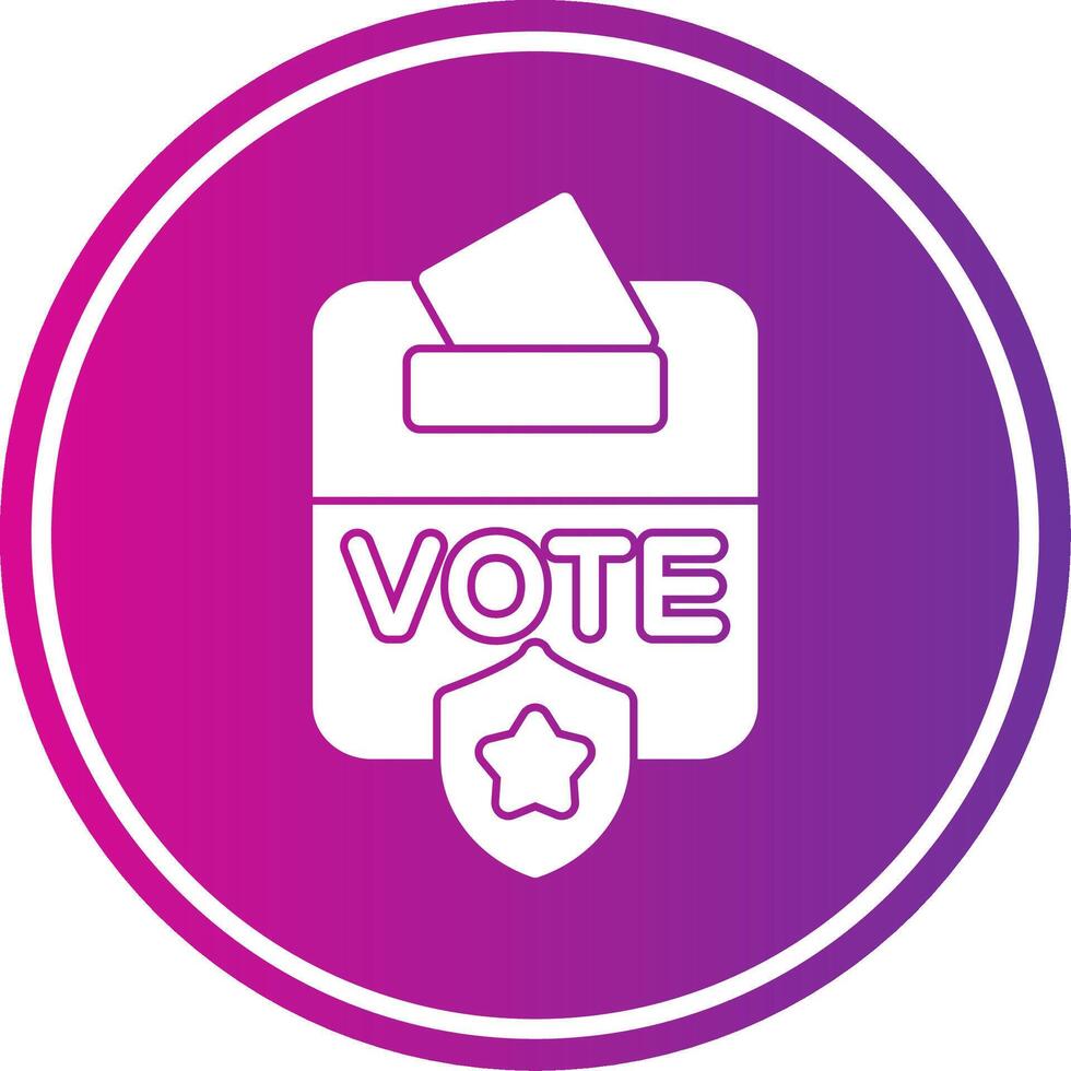 Voting Box Glyph Gradient Circle Icon vector