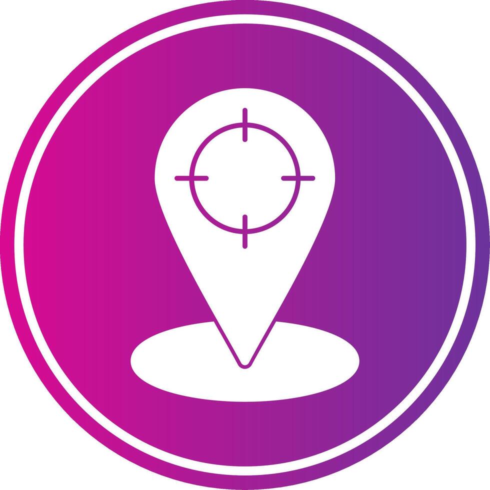 Location Marker Glyph Gradient Circle Icon vector