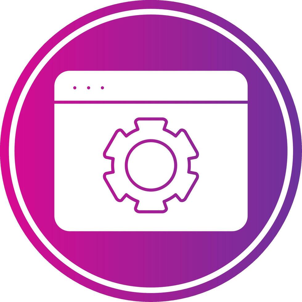 Web Optimization Glyph Gradient Circle Icon vector