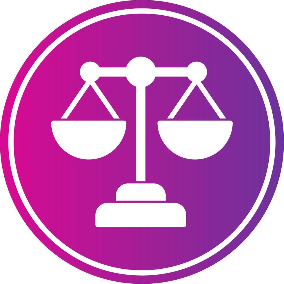 Balance Glyph Gradient Circle Icon vector