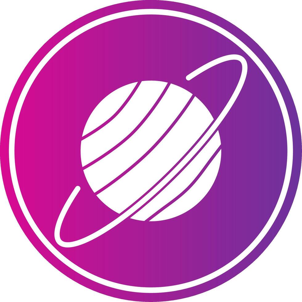 Uranus Glyph Gradient Circle Icon vector