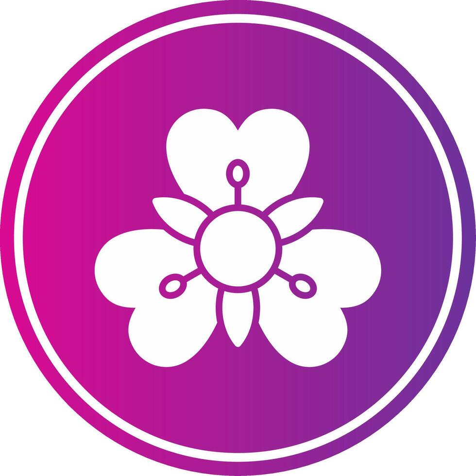 Alstroemeria Glyph Gradient Circle Icon vector