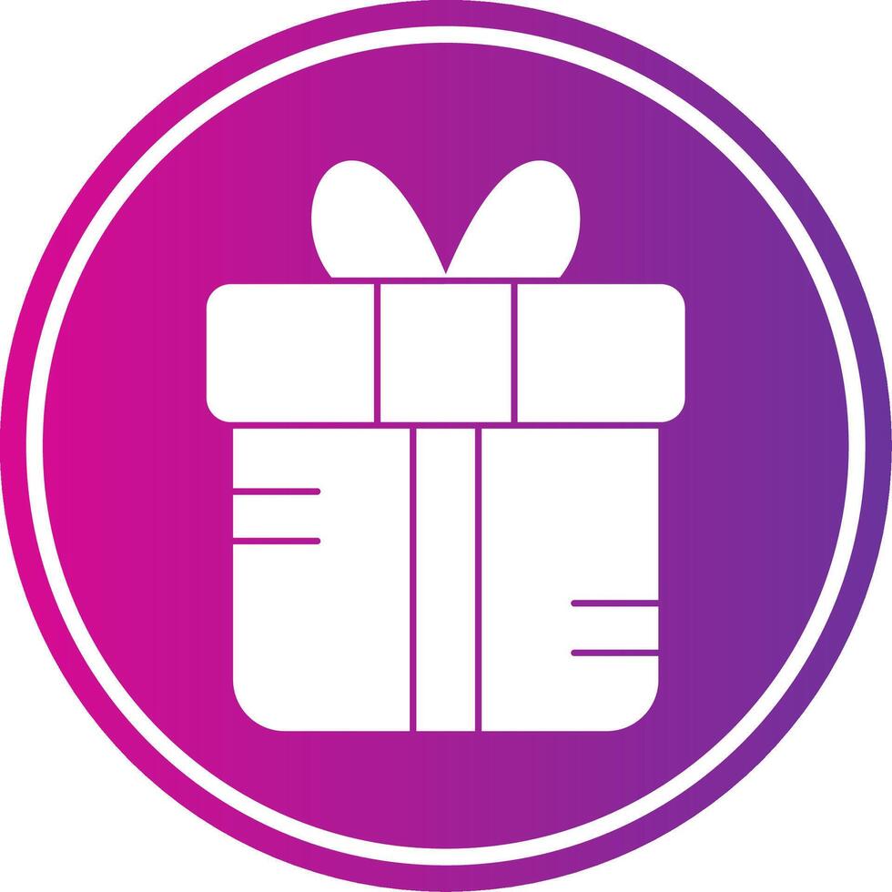 Gift Glyph Gradient Circle Icon vector