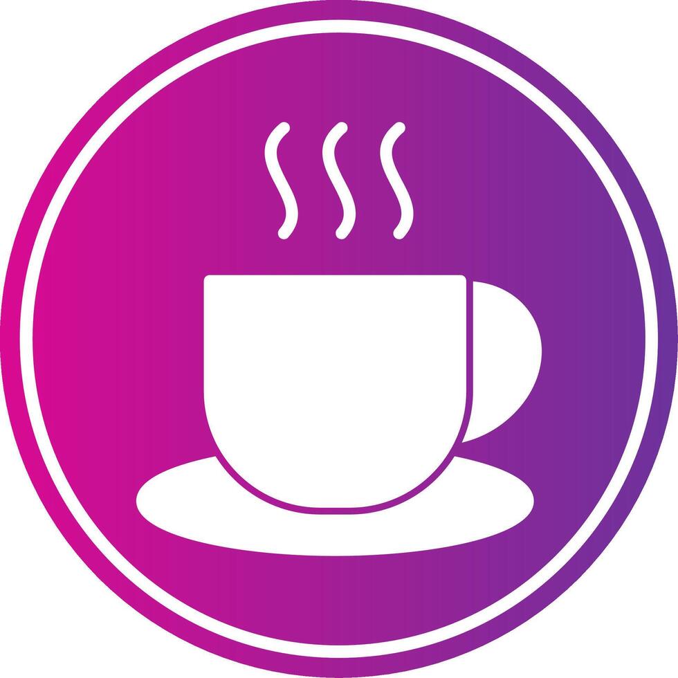Coffee Cup Glyph Gradient Circle Icon vector