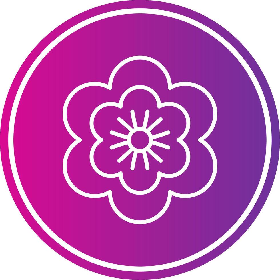Geranium Line Gradient Circle Icon vector