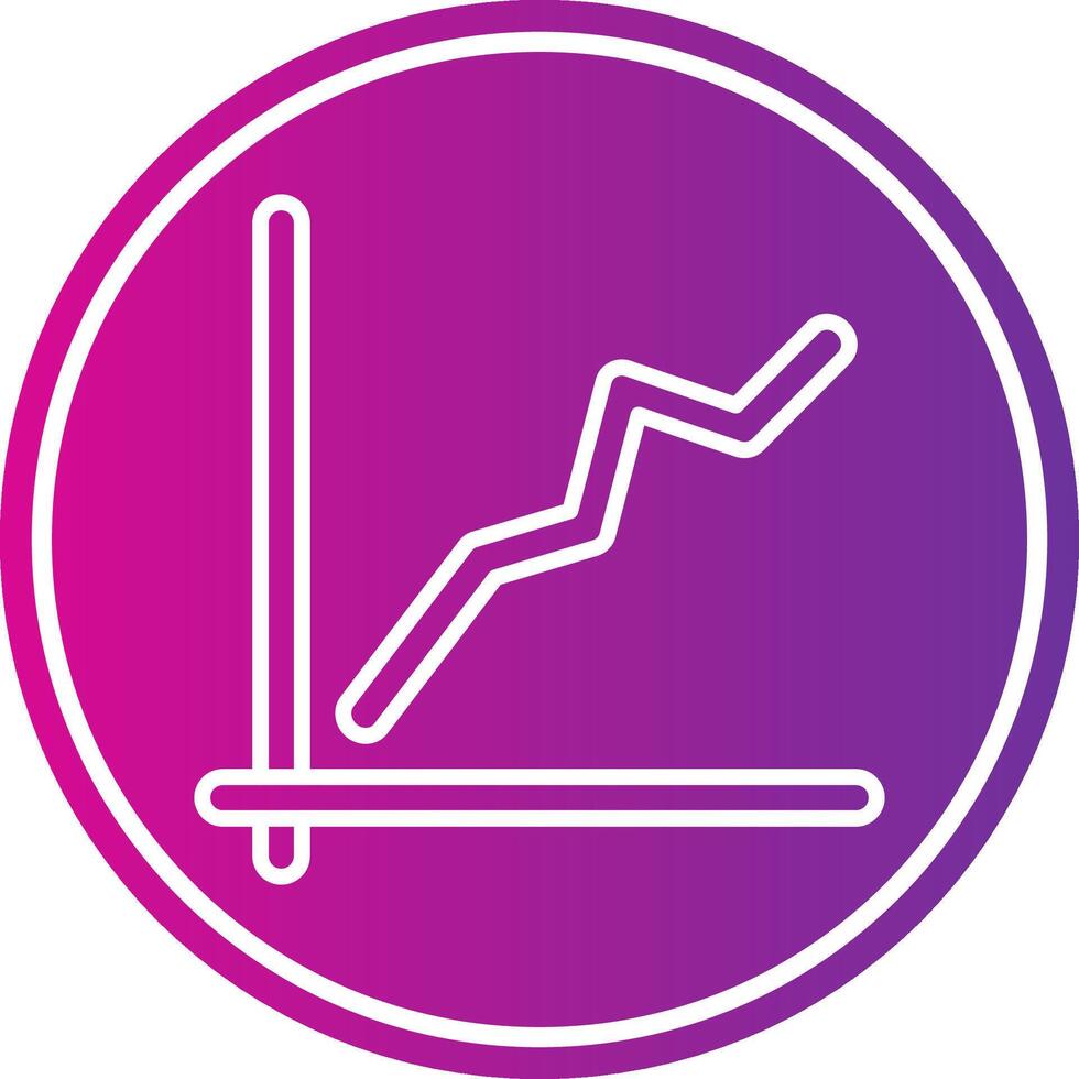 Chart Line Gradient Circle Icon vector