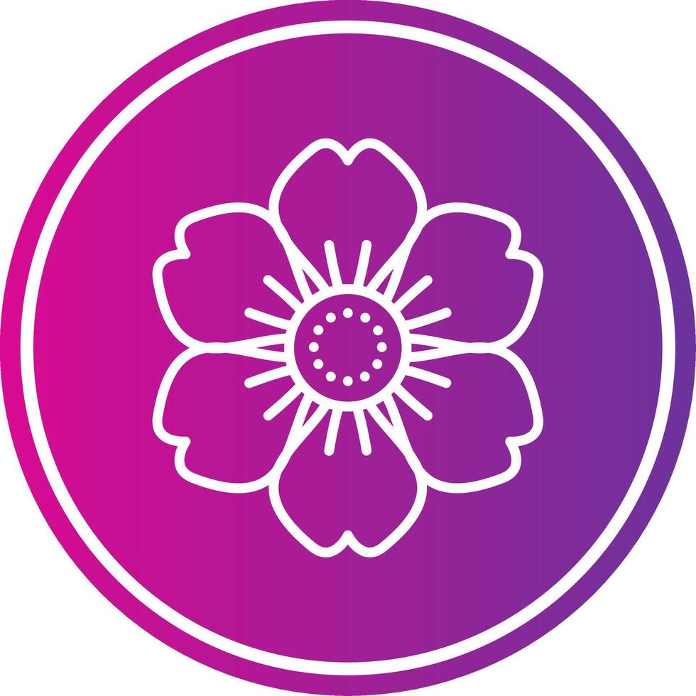 Nasturtium Line Gradient Circle Icon vector