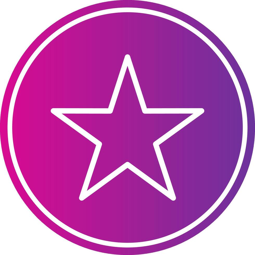 Star Line Gradient Circle Icon vector