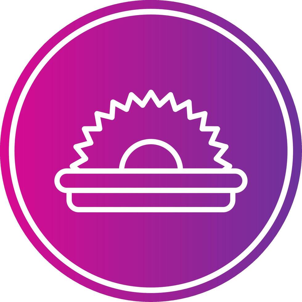 Saw Line Gradient Circle Icon vector