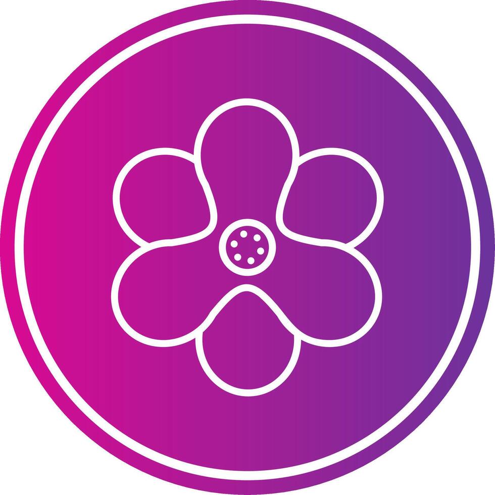 Hyacinth Line Gradient Circle Icon vector
