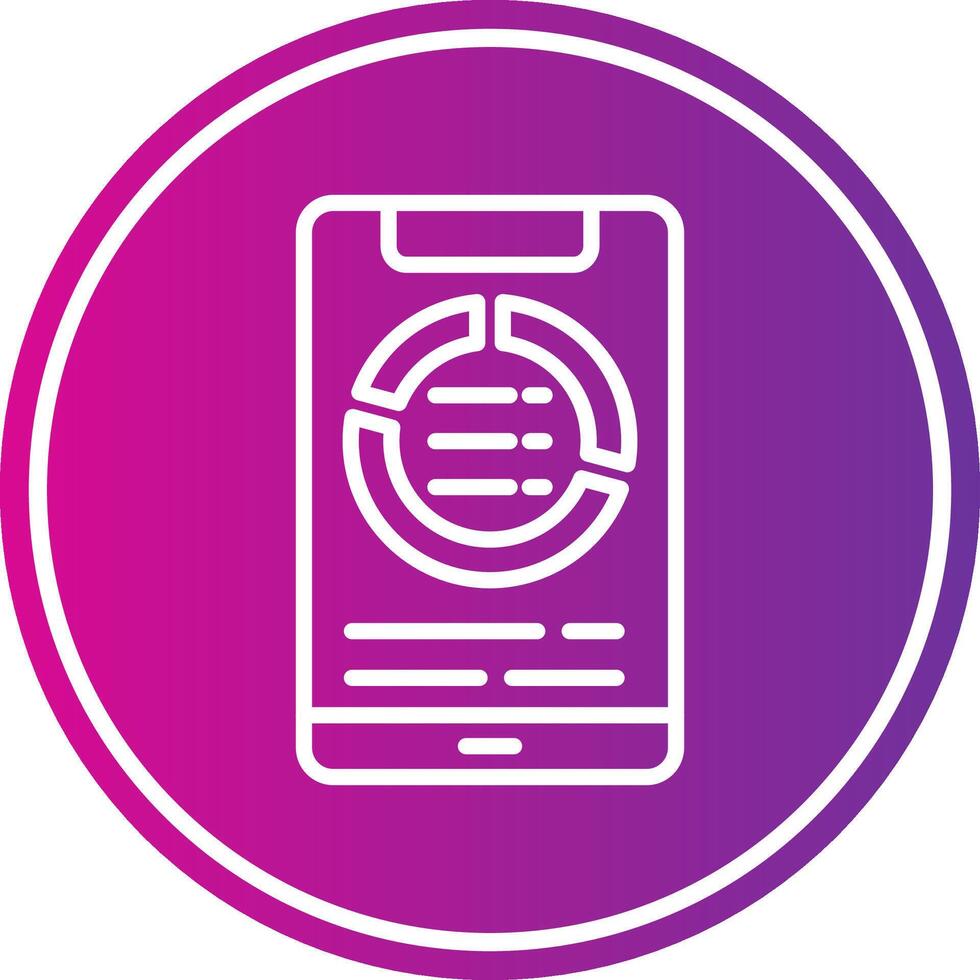 Smartphone Line Gradient Circle Icon vector