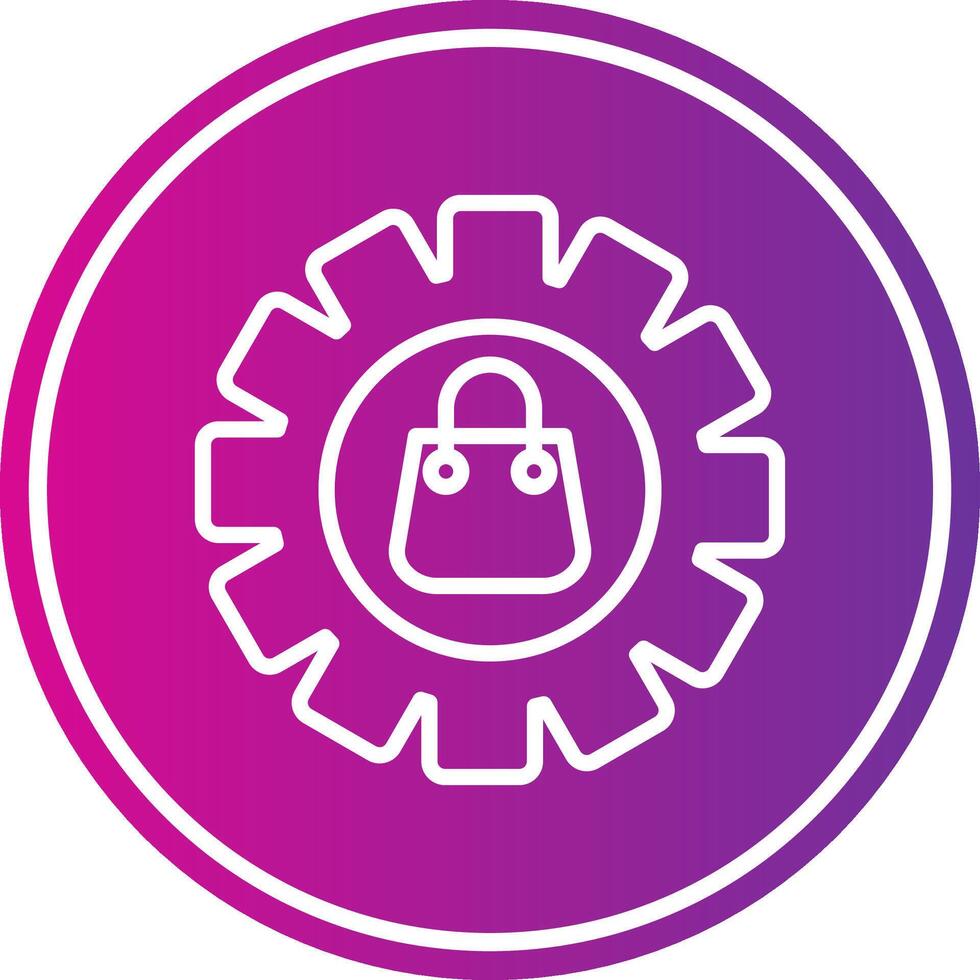 Setting Line Gradient Circle Icon vector