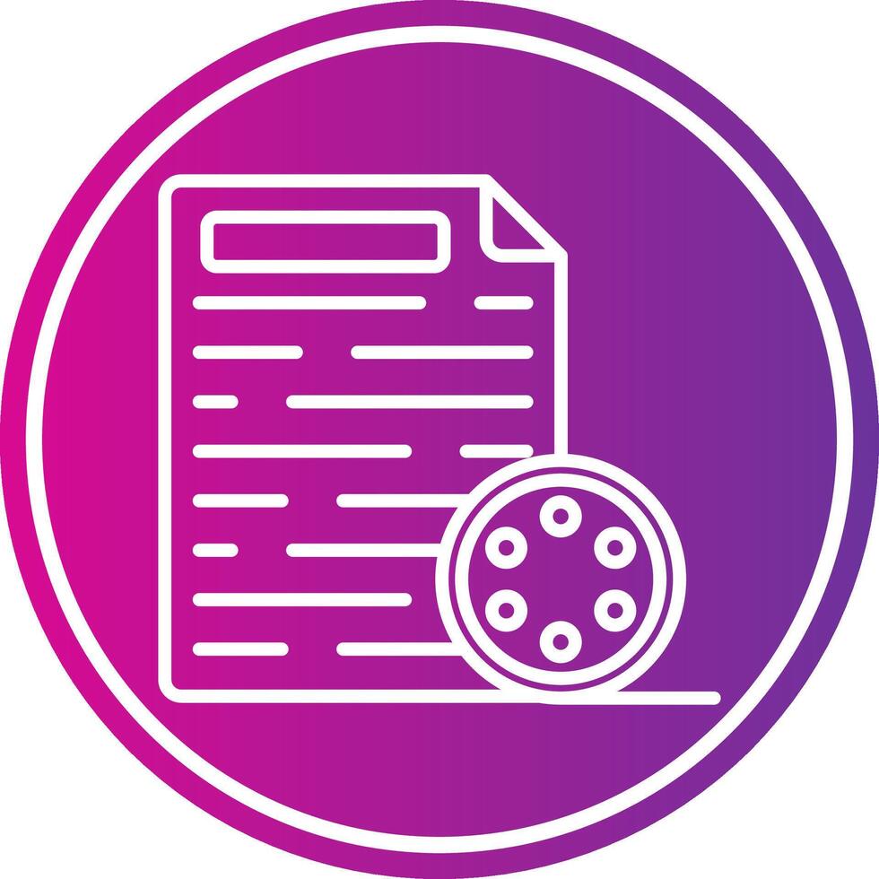 Transcript Line Gradient Circle Icon vector