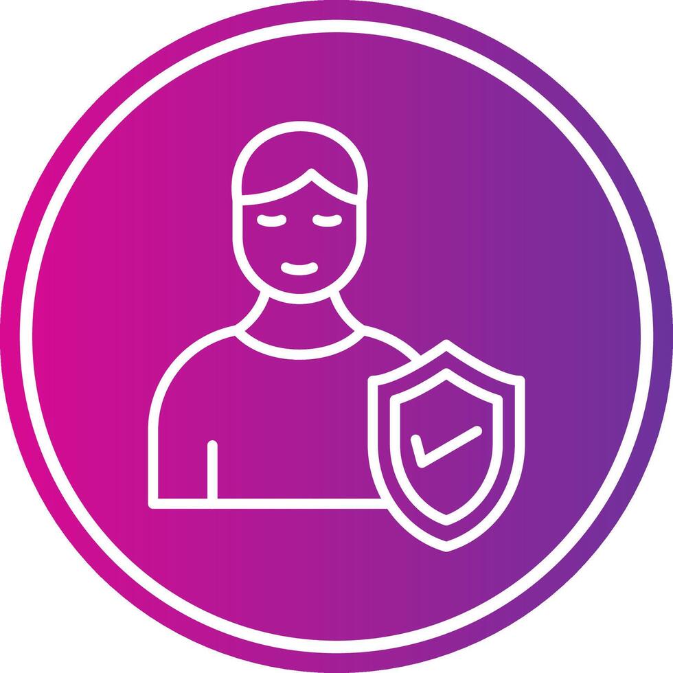 Trust Line Gradient Circle Icon vector