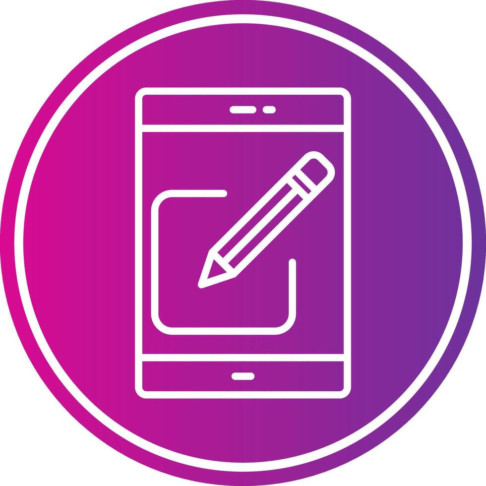 Editing Line Gradient Circle Icon vector