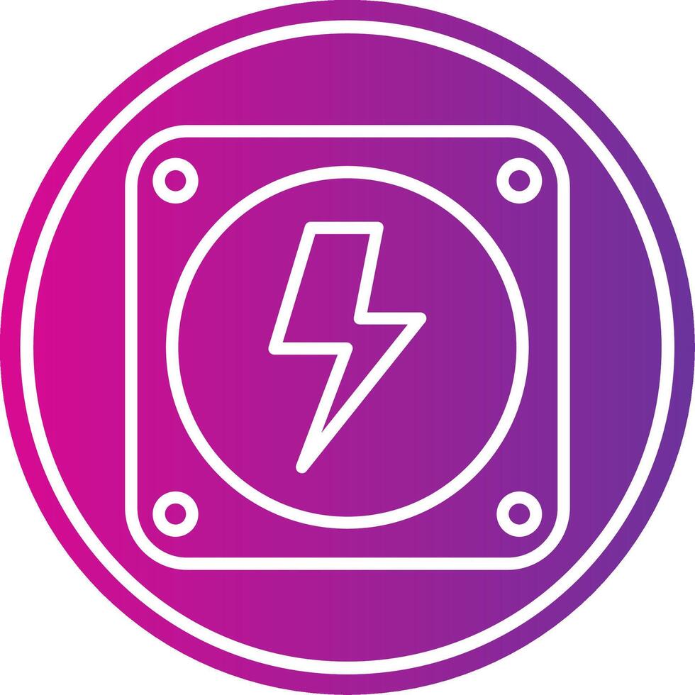 Electricity Line Gradient Circle Icon vector