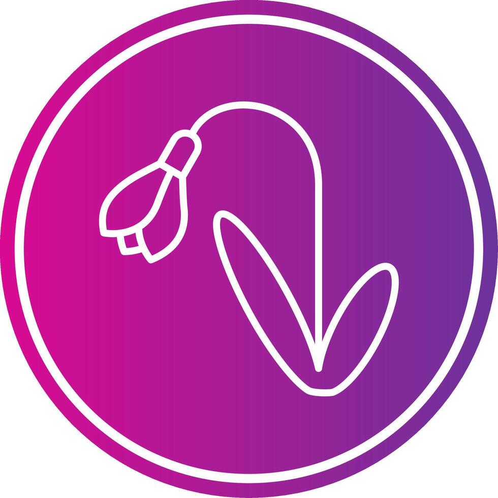 Snowdrop Line Gradient Circle Icon vector